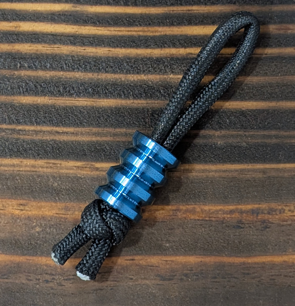 Grooved Titanium Paracord Bead