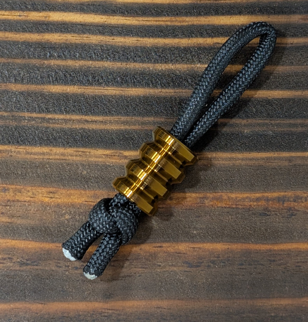 Grooved Titanium Paracord Bead