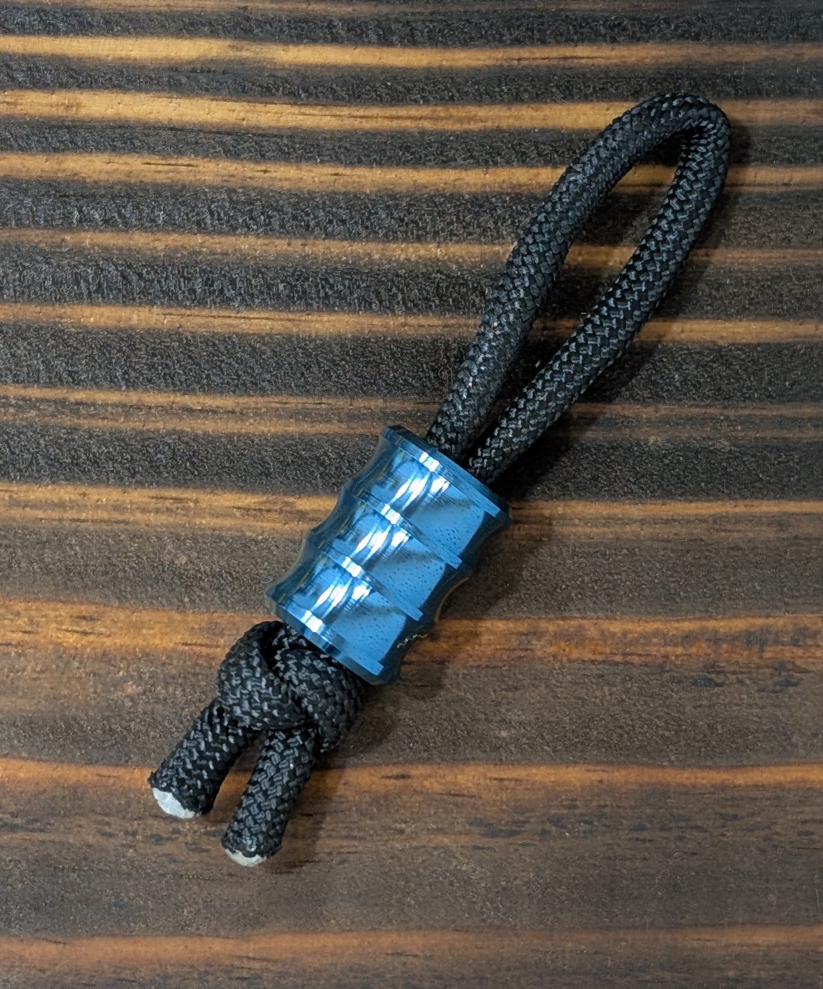 Round Grooved Titanium Paracord Bead