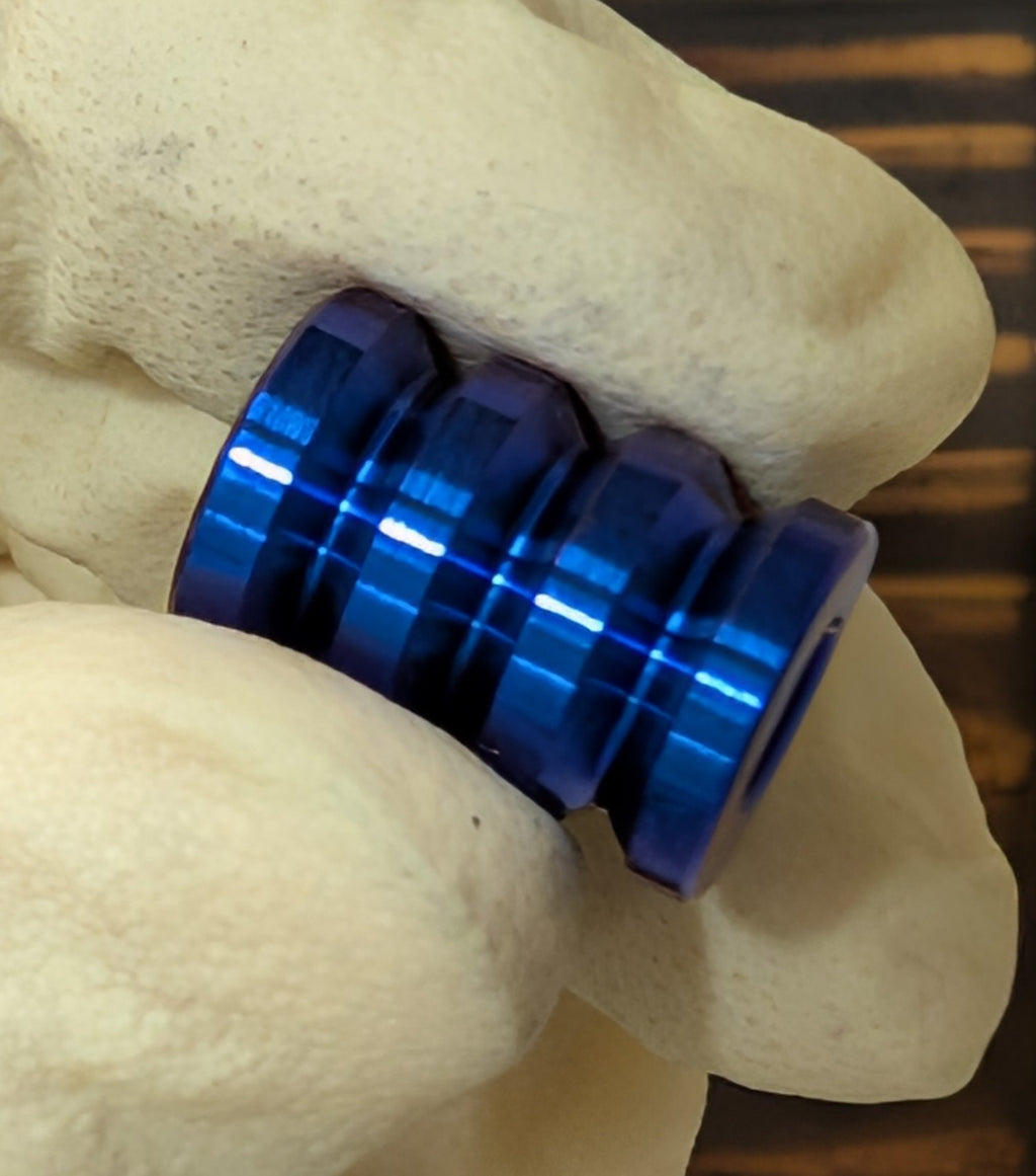 Grooved Titanium Paracord Bead