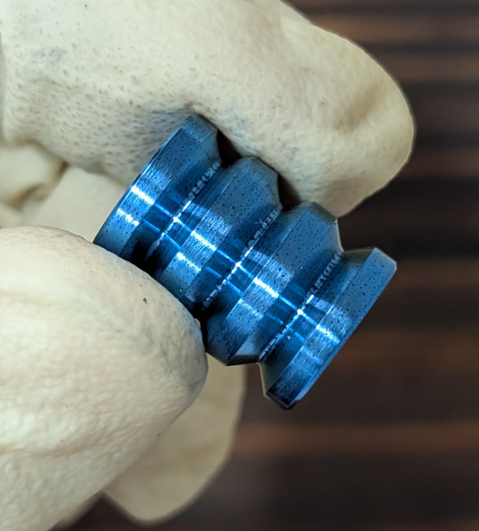 Grooved Titanium Paracord Bead