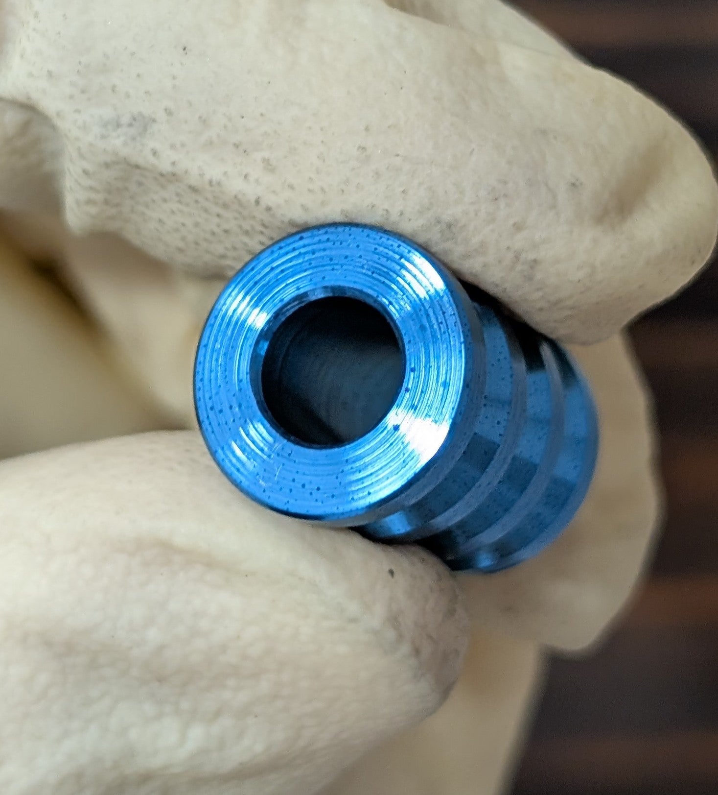 Grooved Titanium Paracord Bead