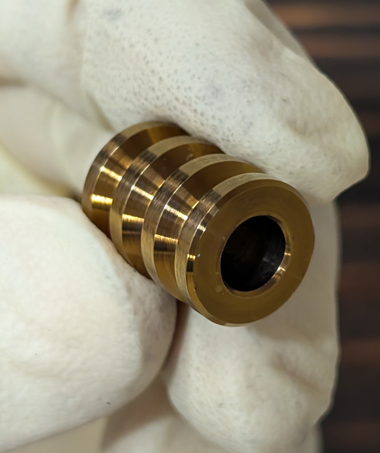 Grooved Titanium Paracord Bead