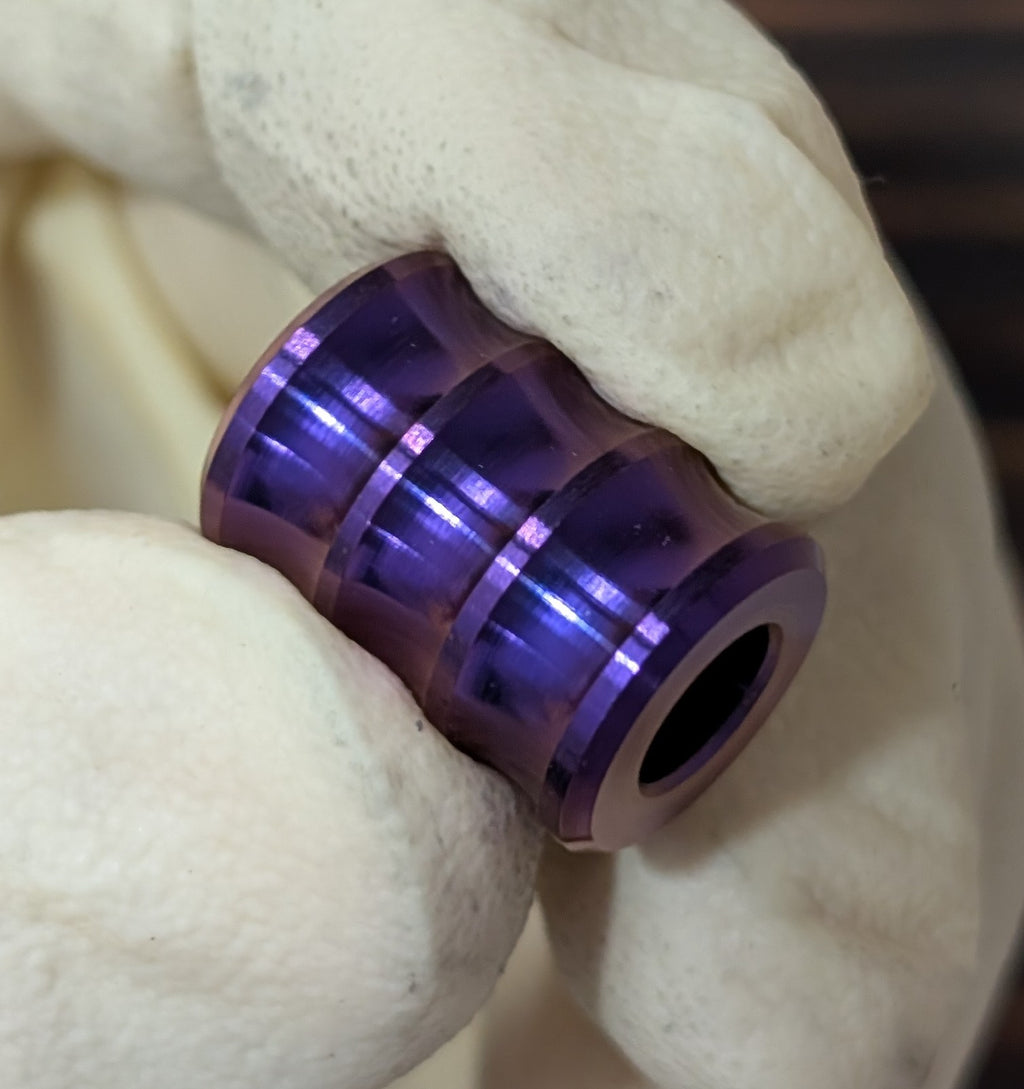 Round Grooved Titanium Paracord Bead