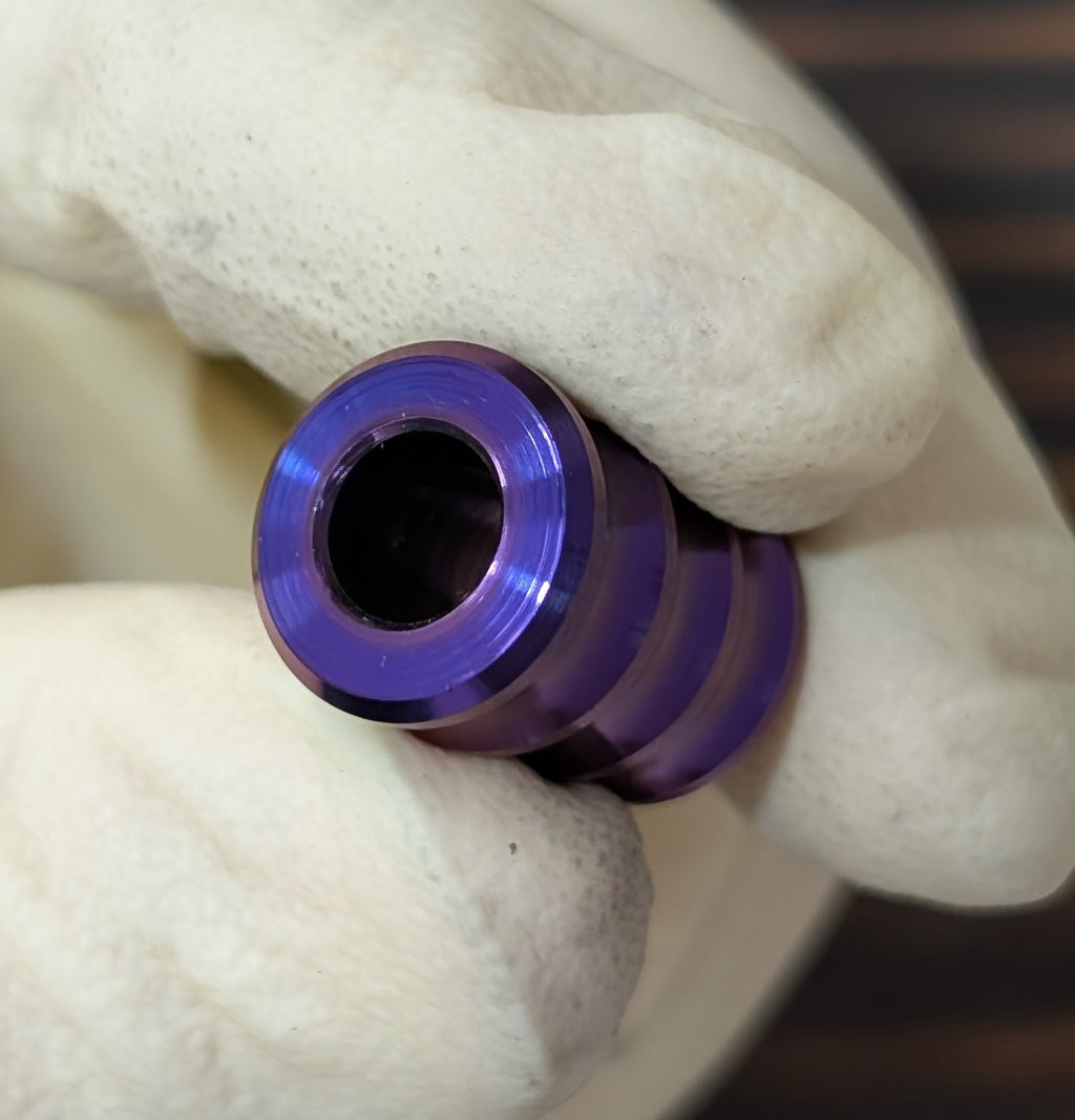 Round Grooved Titanium Paracord Bead