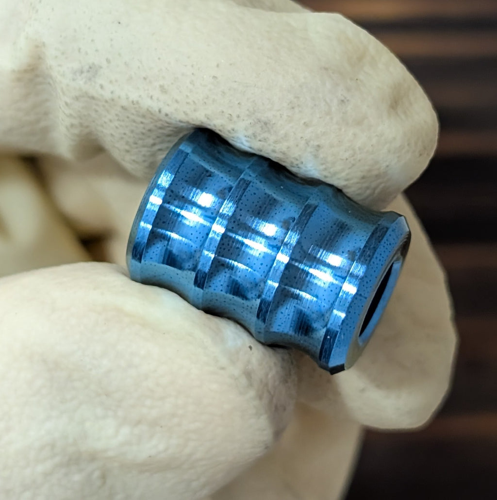 Round Grooved Titanium Paracord Bead