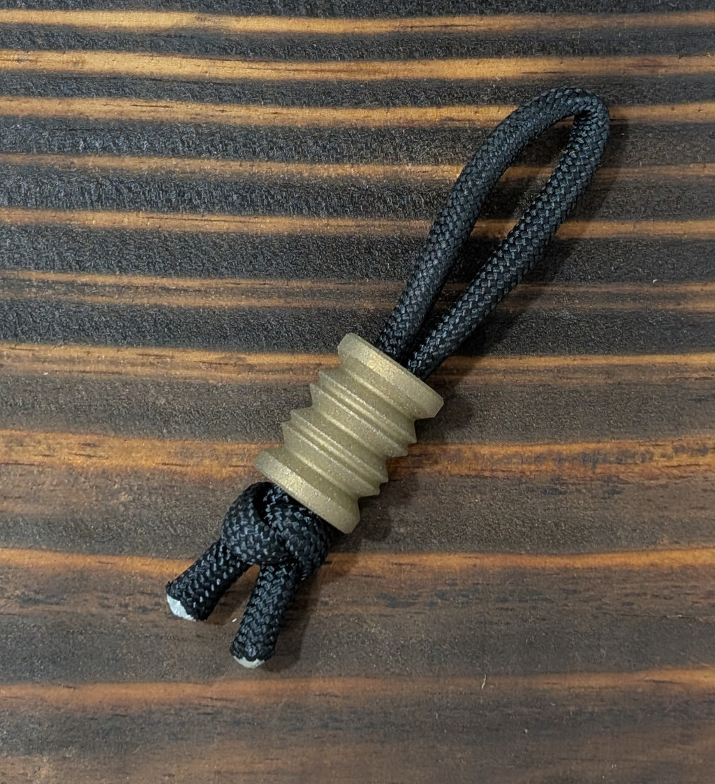 Grooved Titanium Paracord Bead