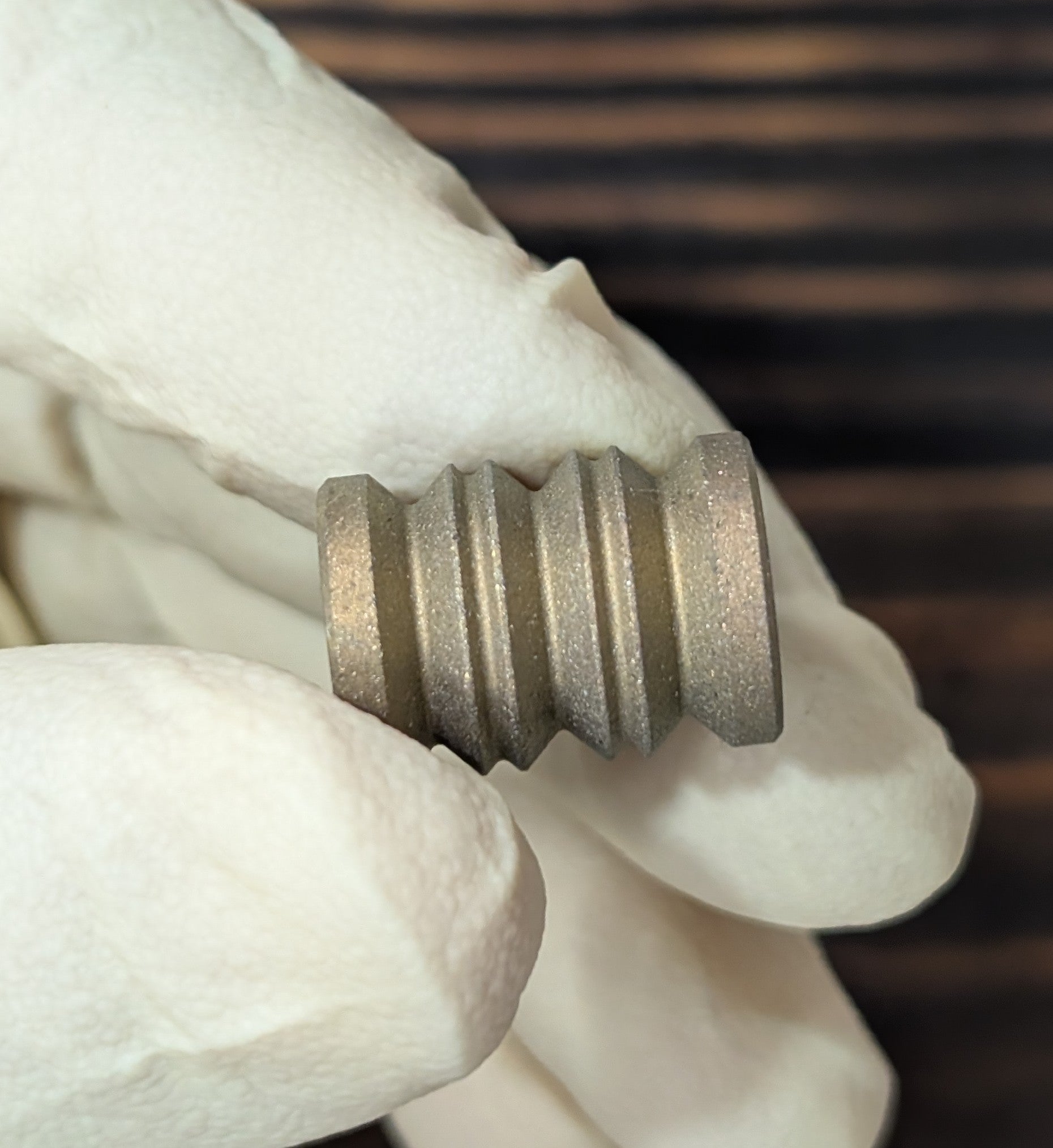 Grooved Titanium Paracord Bead