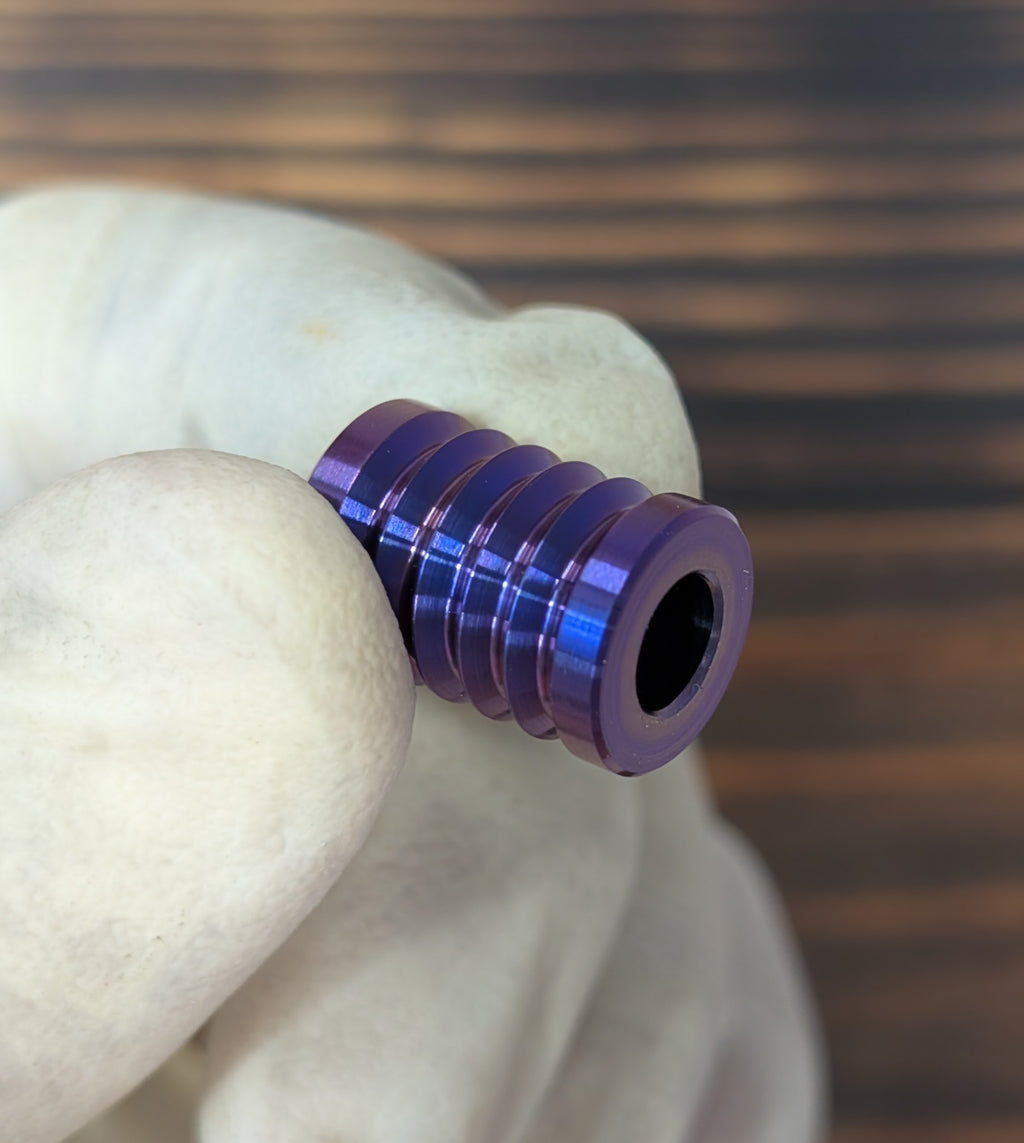 Grooved Titanium Paracord Bead