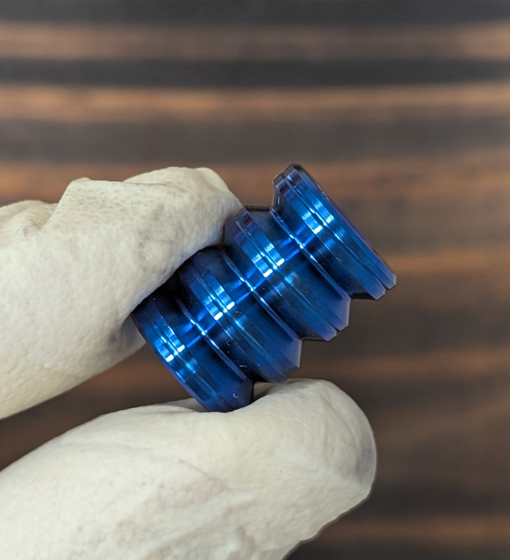 Grooved Titanium Paracord Bead