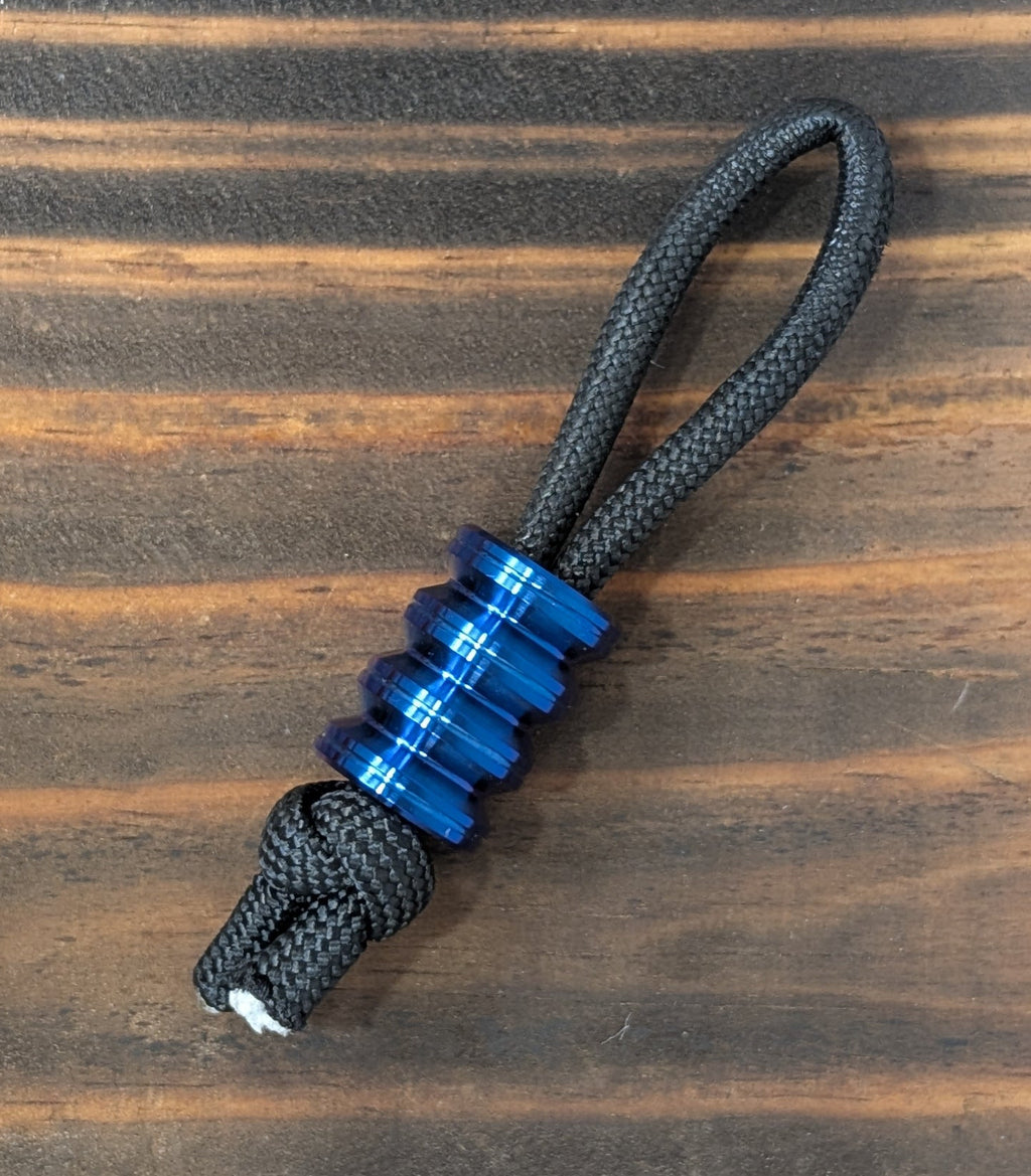 Grooved Titanium Paracord Bead