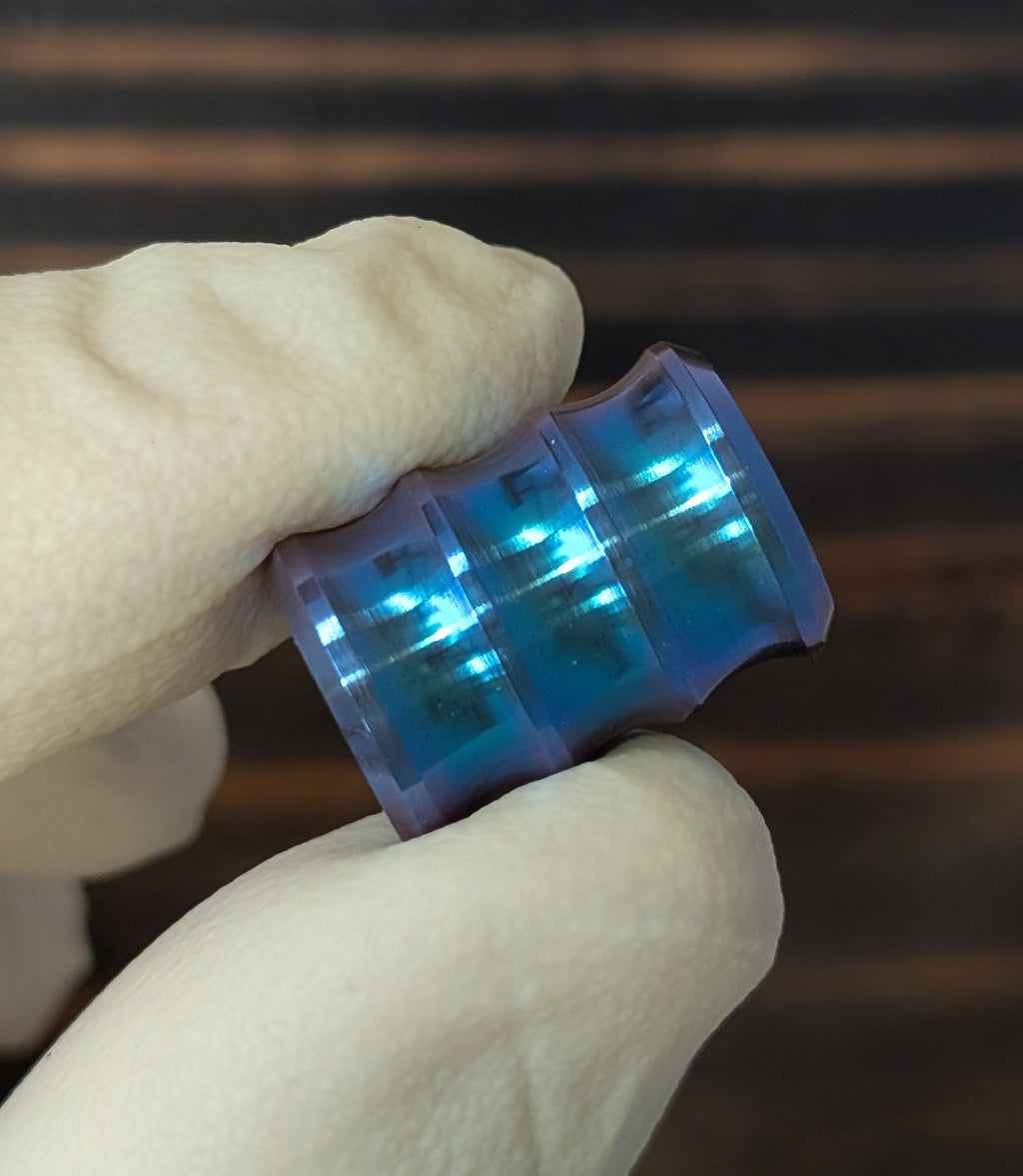 Round Grooved Titanium Paracord Bead