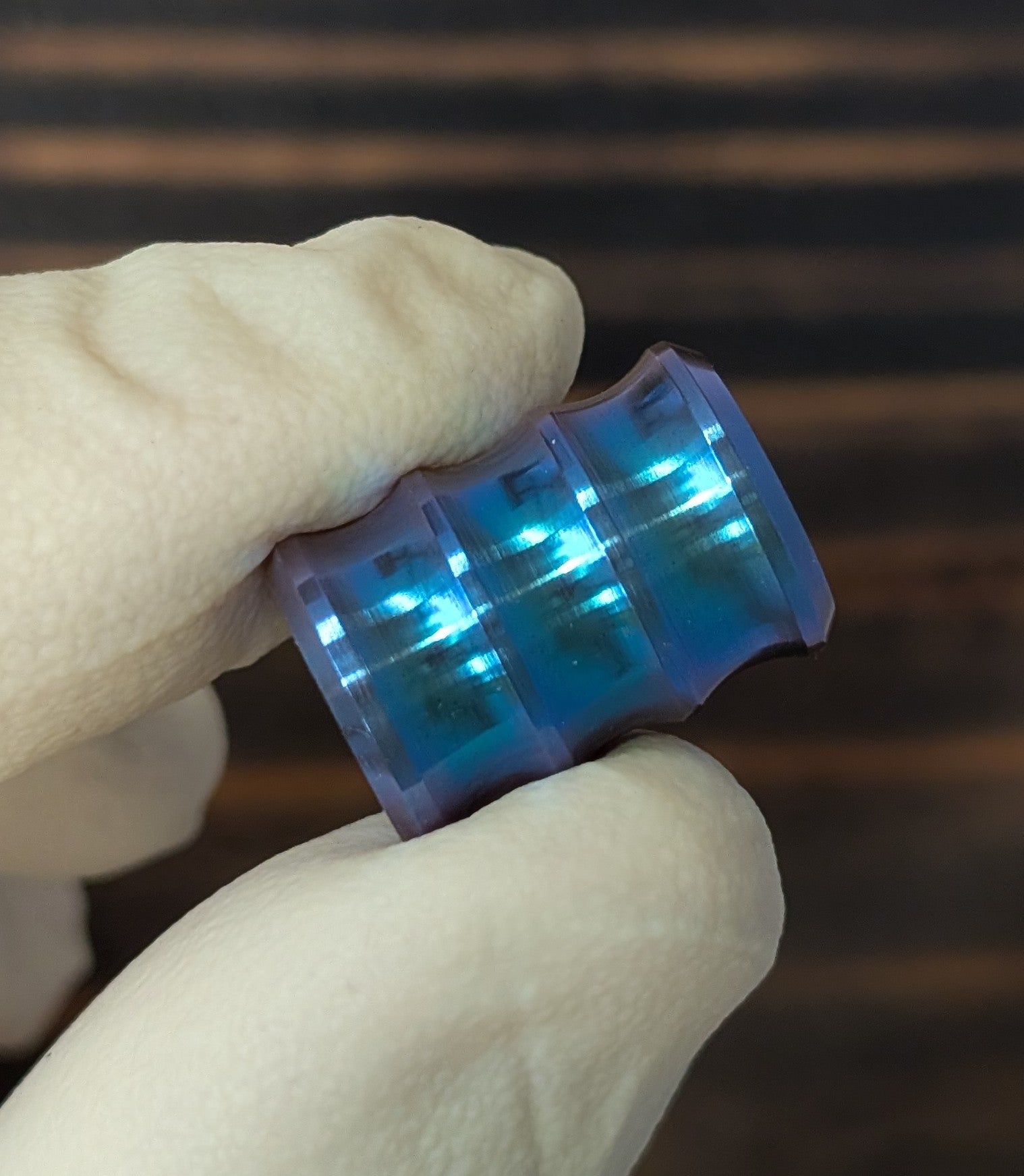 Round Grooved Titanium Paracord Bead