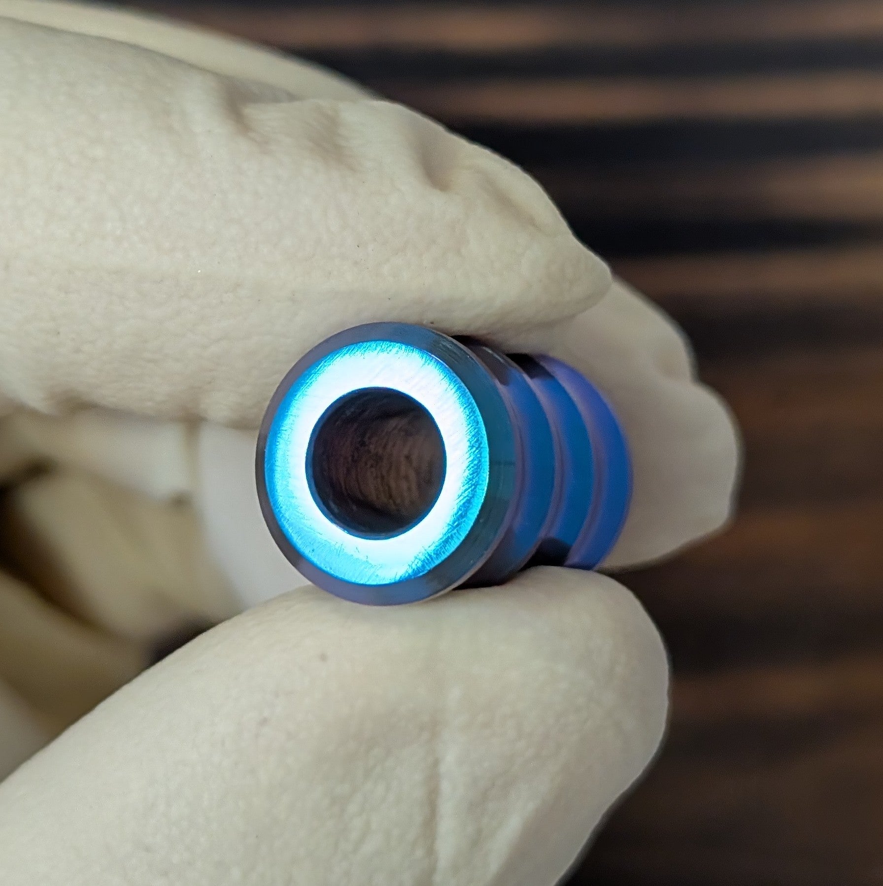 Round Grooved Titanium Paracord Bead