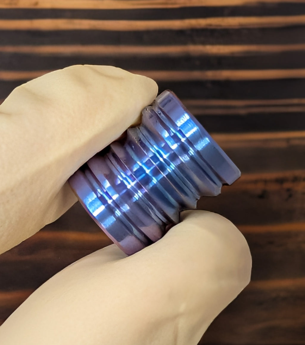 Multiple Groove Titanium Paracord Bead