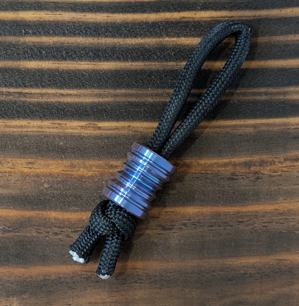 Multiple Groove Titanium Paracord Bead
